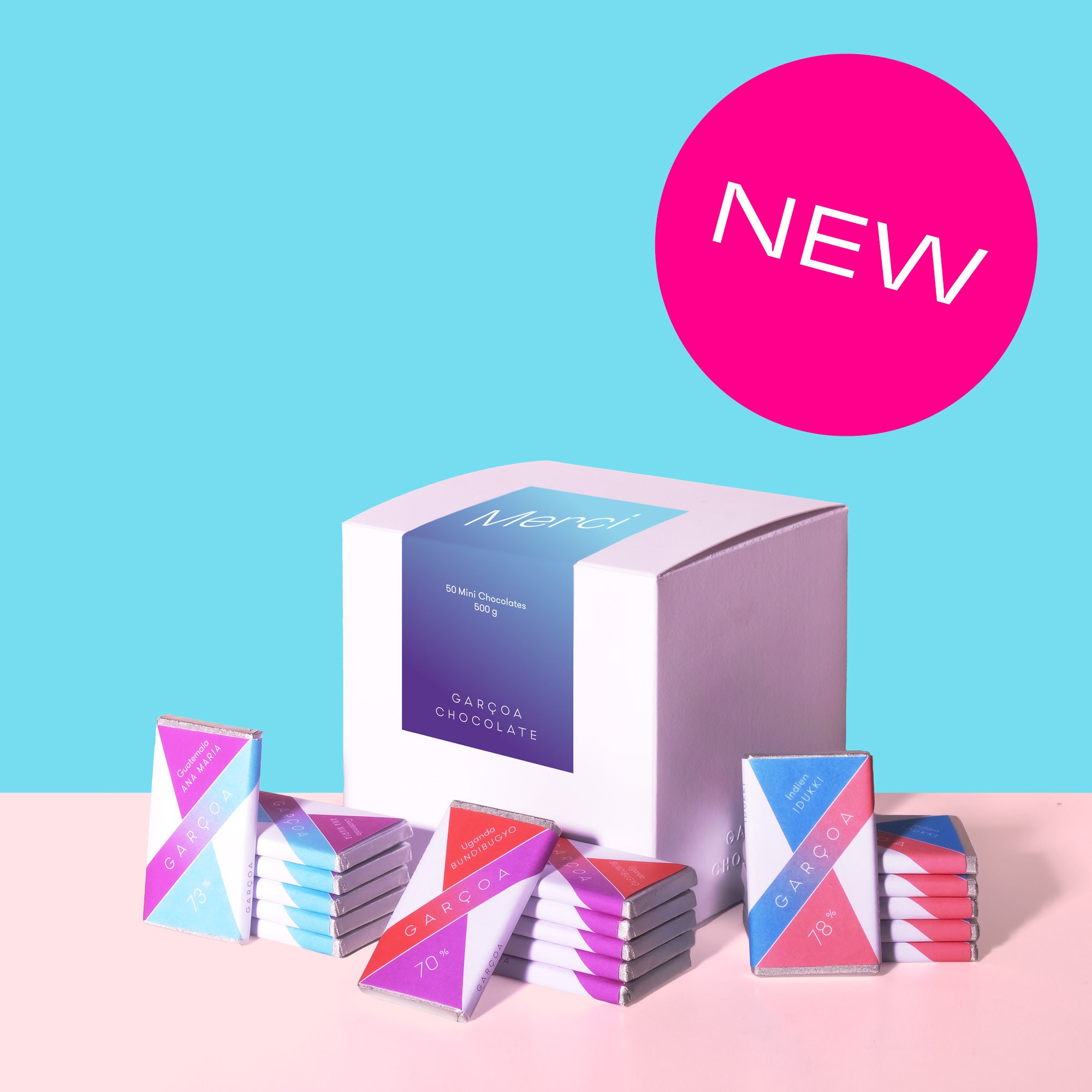 Garçoa Merci Würfel mit Minis (assortiert)