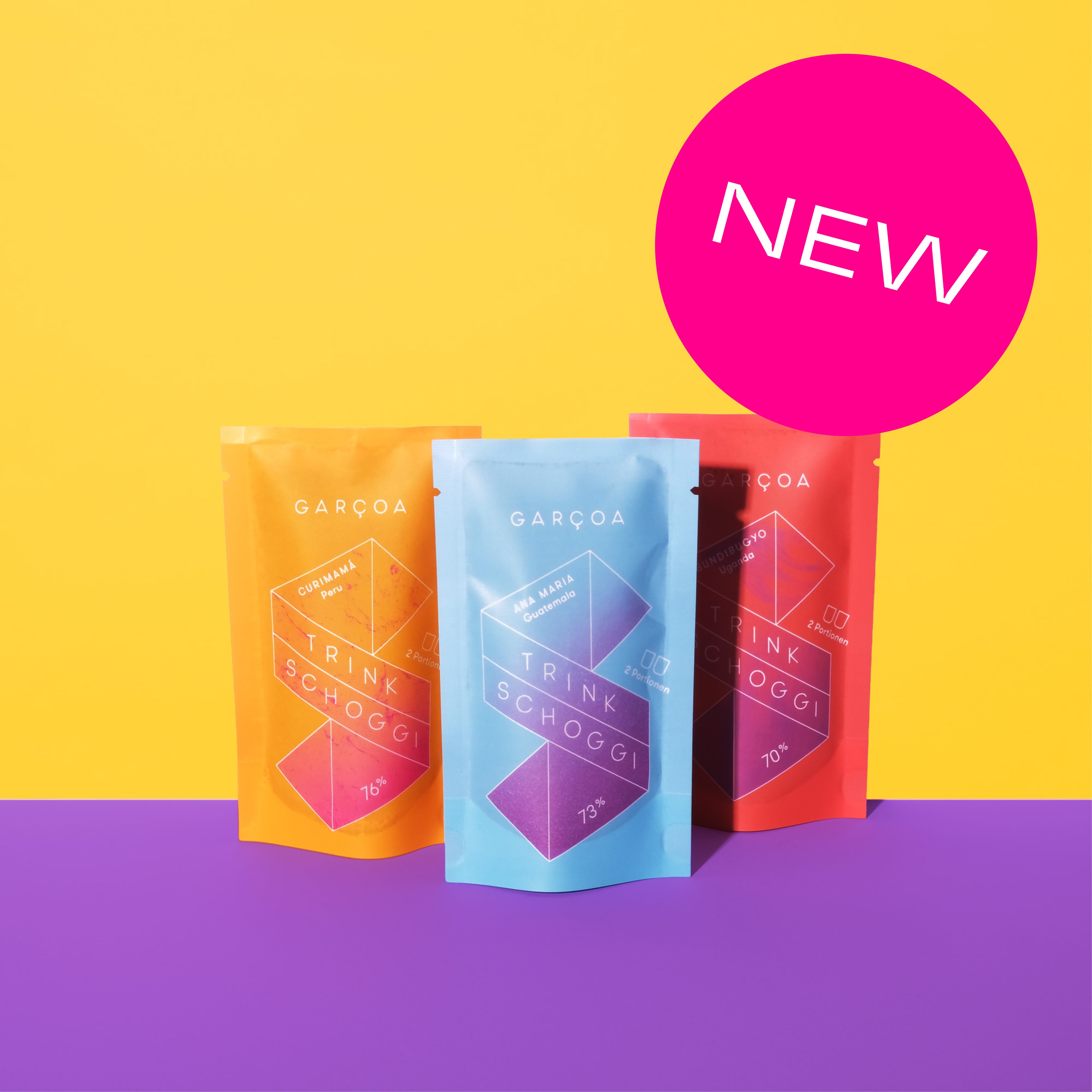 Garçoa Trinkschoggi Collection (3 x 40g)